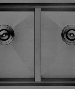 WDB3218 - BLACK DOUBLE BOWLWORKSTATION SINK